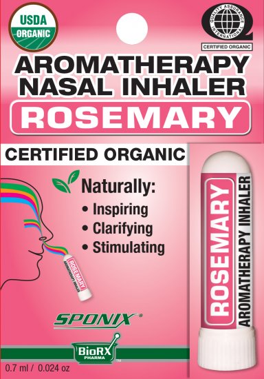 Organic Aromatherapy Nasal Inhaler - Rosemary - Click Image to Close