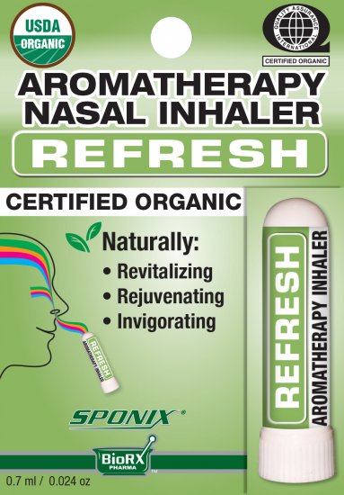 Organic Aromatherapy Nasal Inhaler - Refresh - Click Image to Close