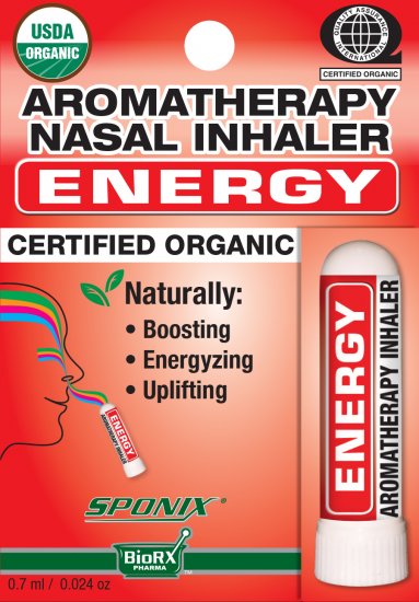 Organic Aromatherapy Nasal Inhaler - Energy - Click Image to Close