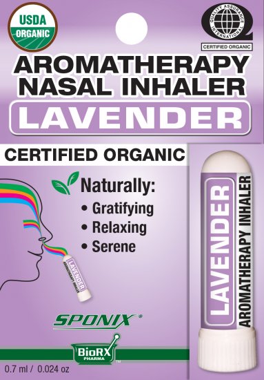 Organic Aromatherapy Nasal Inhaler - Lavender - Click Image to Close